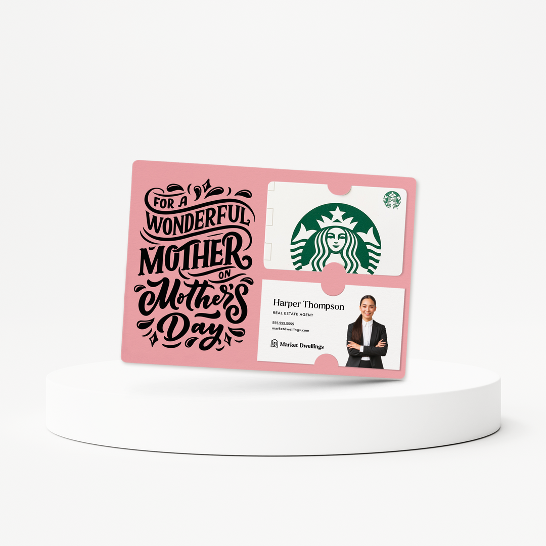 Set of Mother's Day Gift Card & Business Card Holder Mailer | Envelopes Included | M8-M008 Mailer Market Dwellings LIGHT PINK  