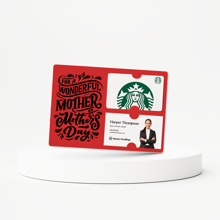 Set of Mother's Day Gift Card & Business Card Holder Mailer | Envelopes Included | M8-M008 Mailer Market Dwellings SCARLET  
