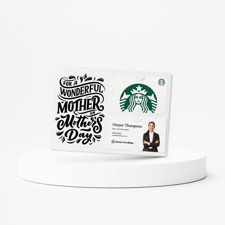 Set of Mother's Day Gift Card & Business Card Holder Mailer | Envelopes Included | M8-M008 Mailer Market Dwellings WHITE  