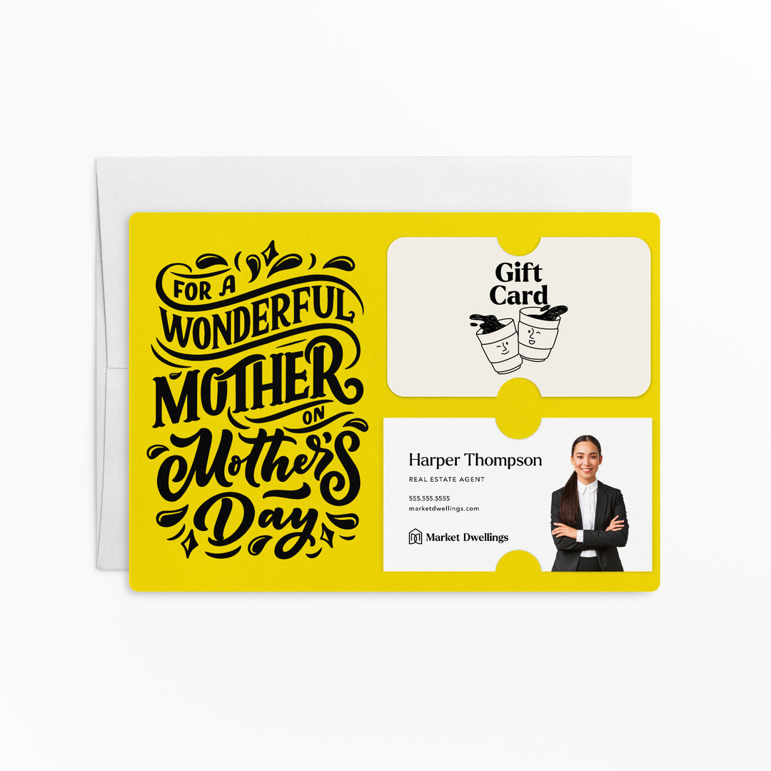 Set of Mother's Day Gift Card & Business Card Holder Mailer | Envelopes Included | M8-M008 Mailer Market Dwellings LEMON