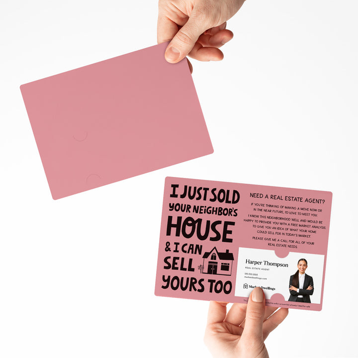 Set of "I Just Sold Your Neighbor's House" Mailer | Envelopes Included | M80-M003 Mailer Market Dwellings