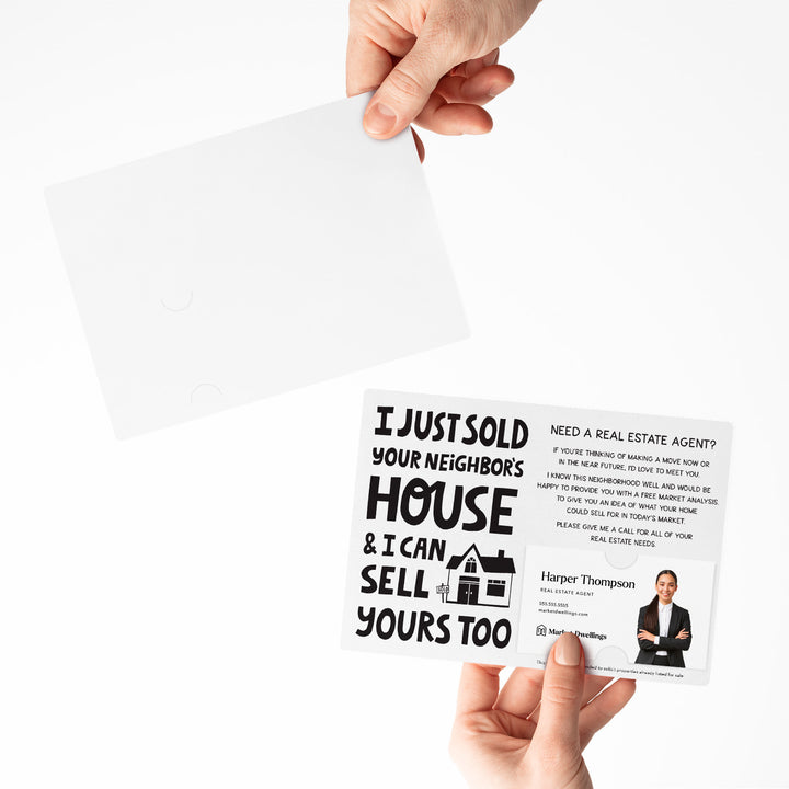 Set of "I Just Sold Your Neighbor's House" Mailer | Envelopes Included | M80-M003 Mailer Market Dwellings