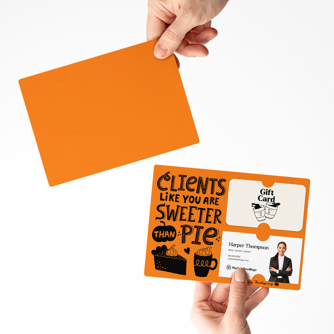 Set of Clients Like You Are Sweeter Than Pie. | Thanksgiving Mailers | Envelopes Included | M80-M008 Mailer Market Dwellings