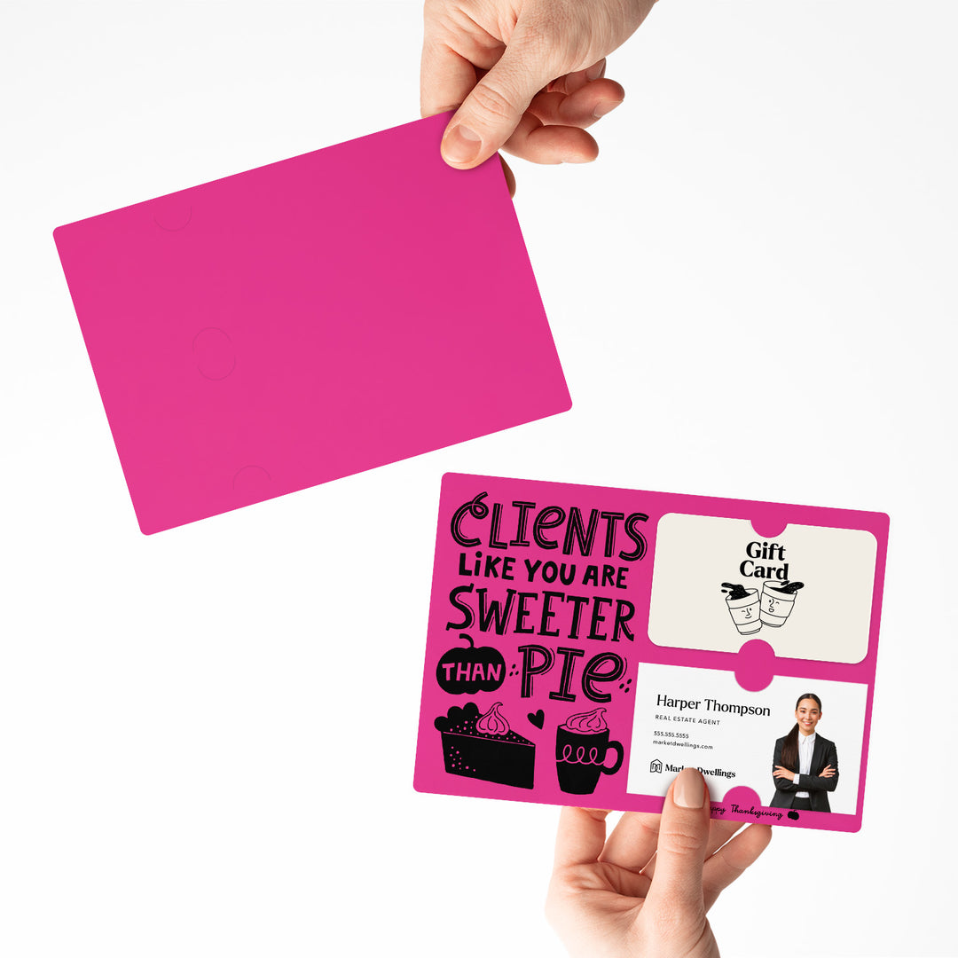 Set of Clients Like You Are Sweeter Than Pie. | Thanksgiving Mailers | Envelopes Included | M80-M008