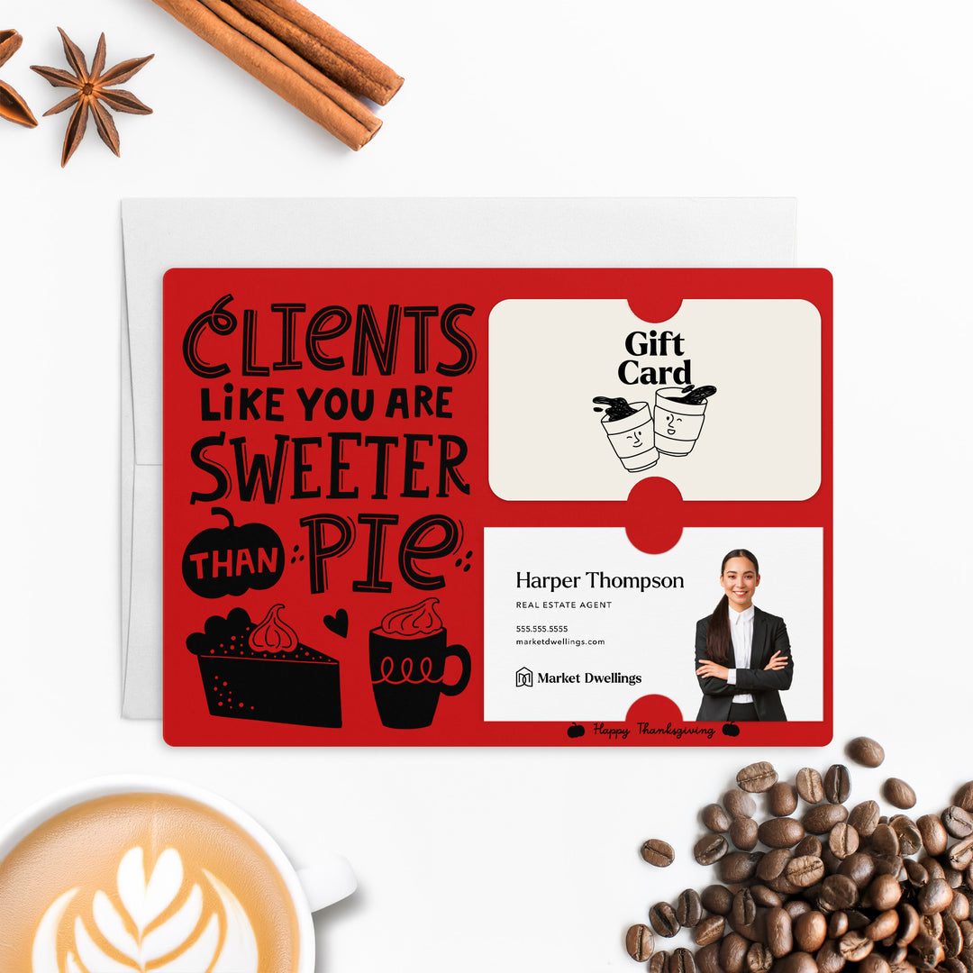 Set of Clients Like You Are Sweeter Than Pie. | Thanksgiving Mailers | Envelopes Included | M80-M008