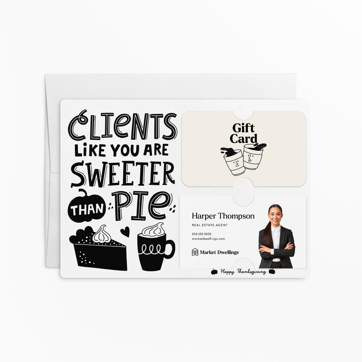 Set of Clients Like You Are Sweeter Than Pie. | Thanksgiving Mailers | Envelopes Included | M80-M008