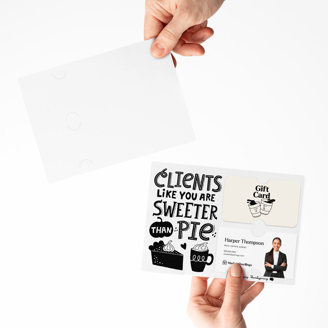 Set of Clients Like You Are Sweeter Than Pie. | Thanksgiving Mailers | Envelopes Included | M80-M008