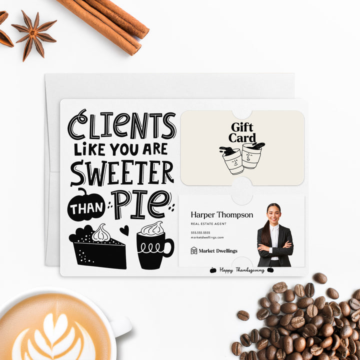 Set of Clients Like You Are Sweeter Than Pie. | Thanksgiving Mailers | Envelopes Included | M80-M008