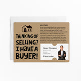 Thinking of Selling Your House, I Have a Buyer | Real Estate Mailers with Envelopes Mailer Market Dwellings KRAFT 10
