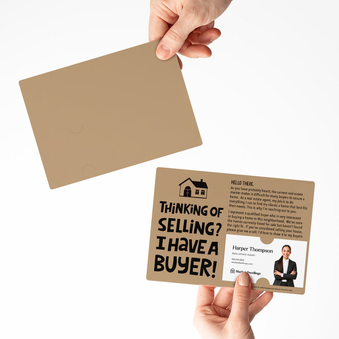 Set of "Thinking of Selling Your House, I Have a Buyer" Real Estate Mailer | Envelopes Included | M81-M003 Mailer Market Dwellings