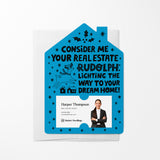 Consider Me Your Real Estate Rudolph: Lighting The Way To Your Dream Home. | Christmas Winter | Real Estate Mailers with Envelopes Mailer Market Dwellings