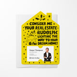 Consider Me Your Real Estate Rudolph: Lighting The Way To Your Dream Home. | Christmas Winter | Real Estate Mailers with Envelopes Mailer Market Dwellings LEMON 10