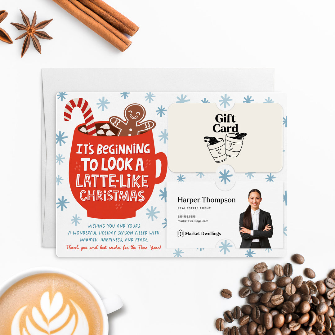 Set of It's Beginning To Look Latte-Like Christmas | Christmas Mailers | Envelopes Included | M83-M008 Mailer Market Dwellings