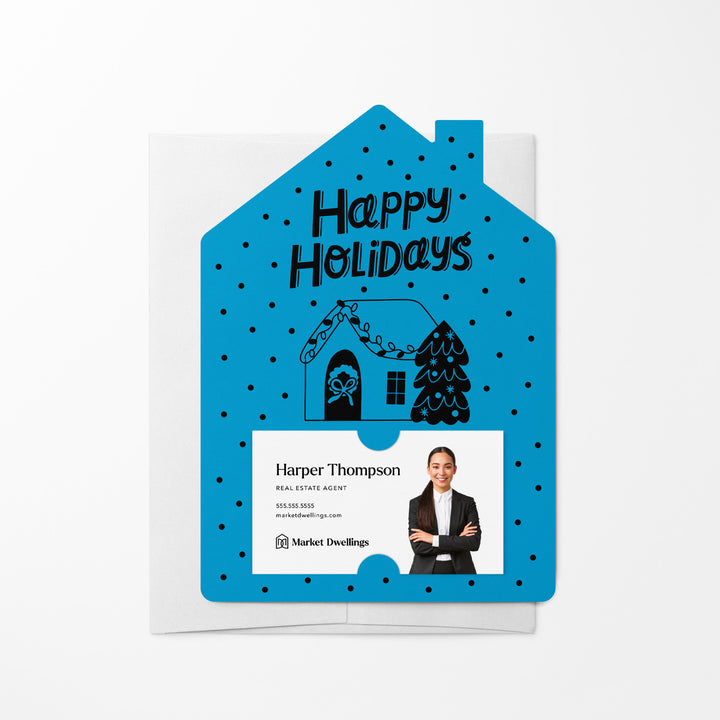 Set of Happy Holidays | Christmas Winter Mailers | Envelopes Included | M83-M001 Mailer Market Dwellings ARCTIC