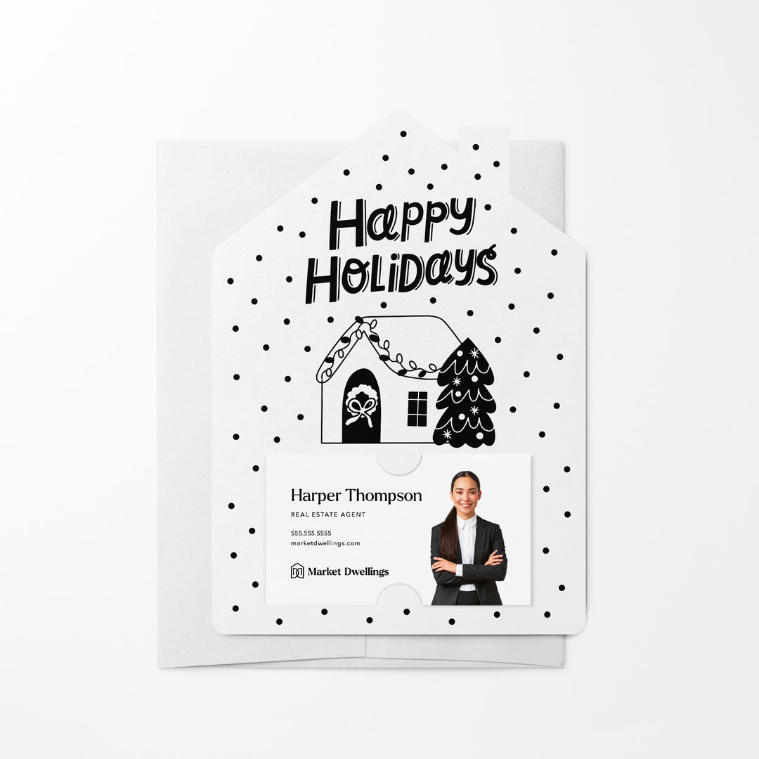 Set of Happy Holidays | Christmas Winter Mailers | Envelopes Included | M83-M001