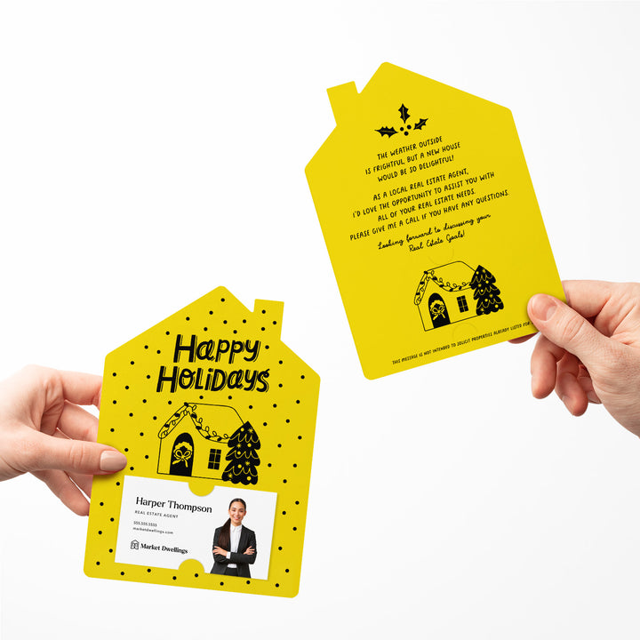 Set of Happy Holidays | Christmas Winter Mailers | Envelopes Included | M83-M001 Mailer Market Dwellings