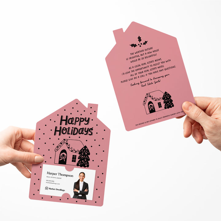 Set of Happy Holidays | Christmas Winter Mailers | Envelopes Included | M83-M001 Mailer Market Dwellings