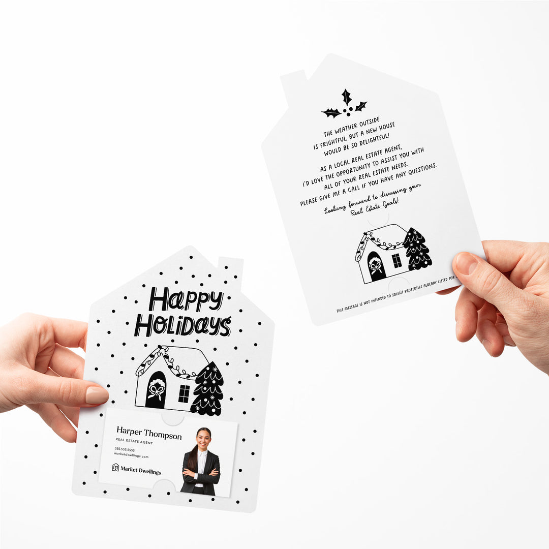 Set of Happy Holidays | Christmas Winter Mailers | Envelopes Included | M83-M001