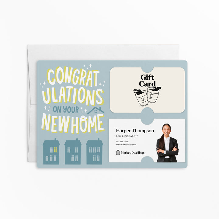 Set of Congratulations On Your New Home | Mailers | Envelopes Included | M87-M008-AB Mailer Market Dwellings SKY