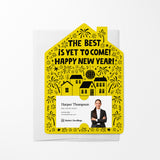 The Best Is Yet To Come! Happy New Year! | New Year | Real Estate Mailers with Envelopes Mailer Market Dwellings LEMON 10