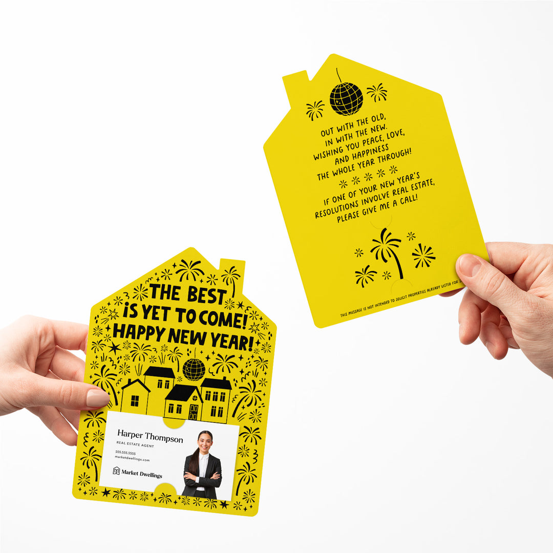 Set of The Best Is Yet To Come! Happy New Year! | New Year Mailers | Envelopes Included | M91-M001 Mailer Market Dwellings