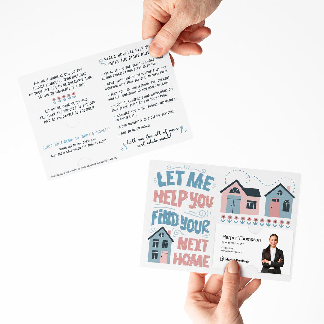 Set of "Let Me Help You Find Your Next Home" Mailers | Envelopes Included | M94-M003 Mailer Market Dwellings