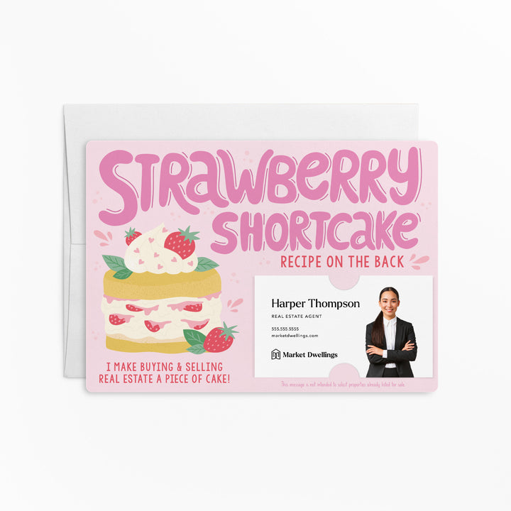 SET of Strawberry Shortcake Recipe Real Estate Mailers | Envelopes Included | M96-M003 Mailer Market Dwellings