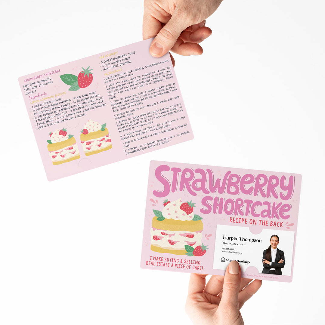 SET of Strawberry Shortcake Recipe Real Estate Mailers | Envelopes Included | M96-M003 Mailer Market Dwellings