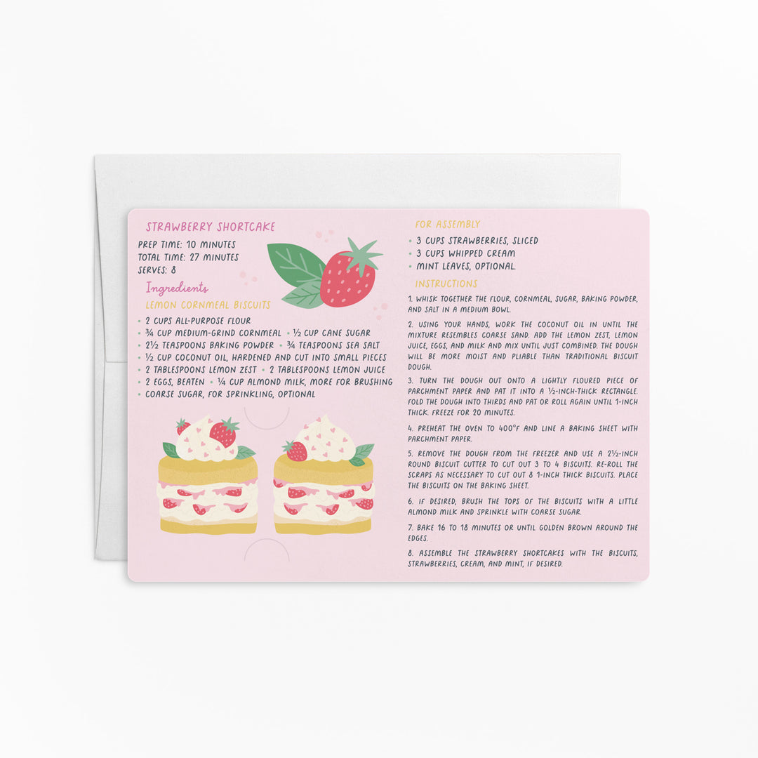 SET of Strawberry Shortcake Recipe Real Estate Mailers | Envelopes Included | M96-M003 Mailer Market Dwellings