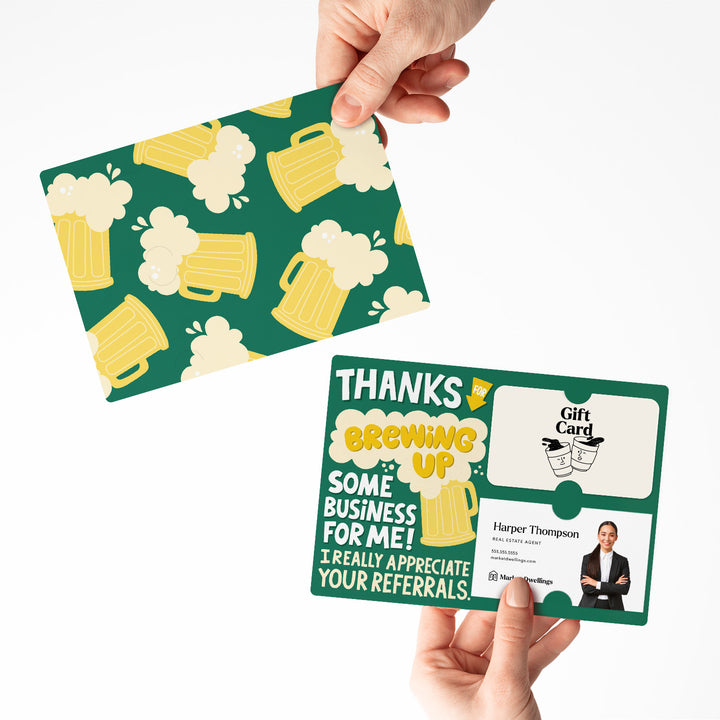 Set of Thanks For Brewing Up Some Business For Me! | Mailers | Envelopes Included | M96-M008-AB Mailer Market Dwellings