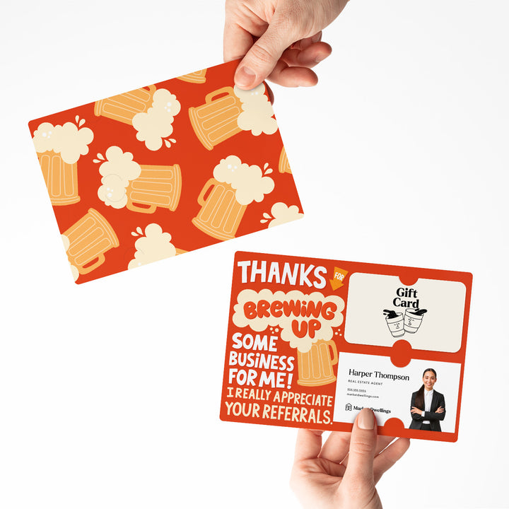 Set of Thanks For Brewing Up Some Business For Me! | Mailers | Envelopes Included | M96-M008-AB Mailer Market Dwellings