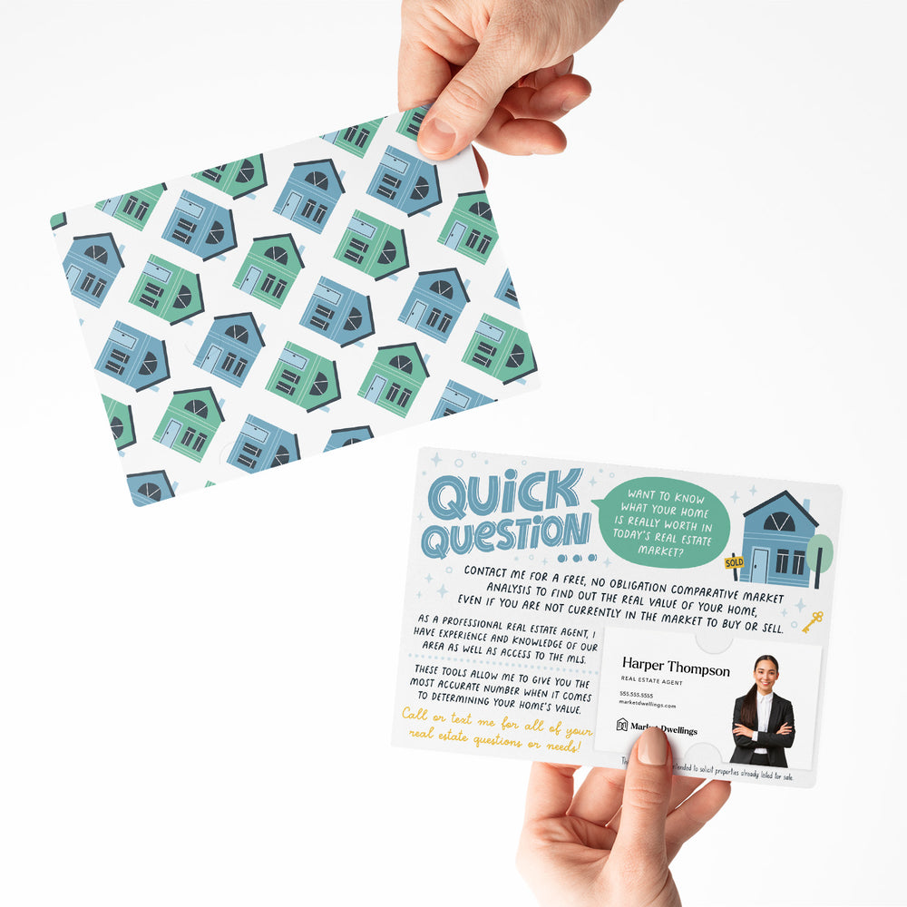 Quick Question Market Analysis Mailers for Real Estate Agents Mailers | Envelopes Included | M97-M003 Mailer Market Dwellings