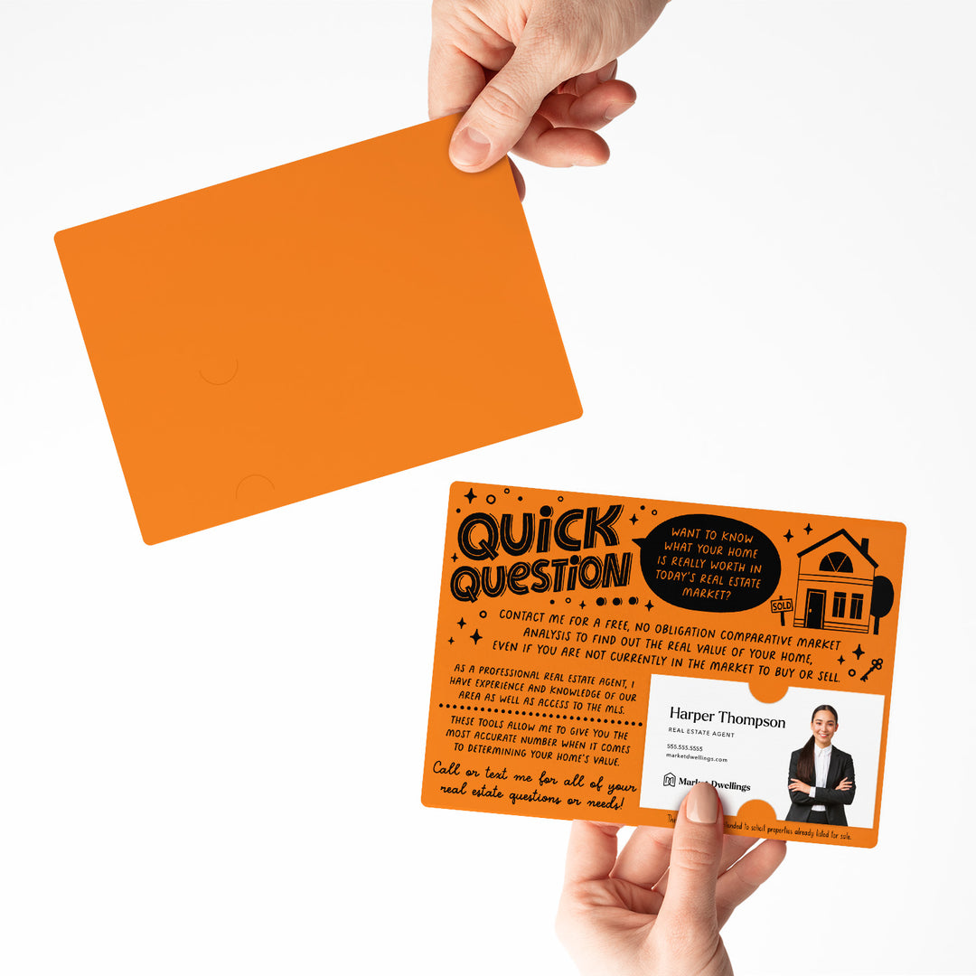 Quick Question Market Analysis Mailers for Real Estate Agents Mailers | Envelopes Included | M98-M003 Mailer Market Dwellings