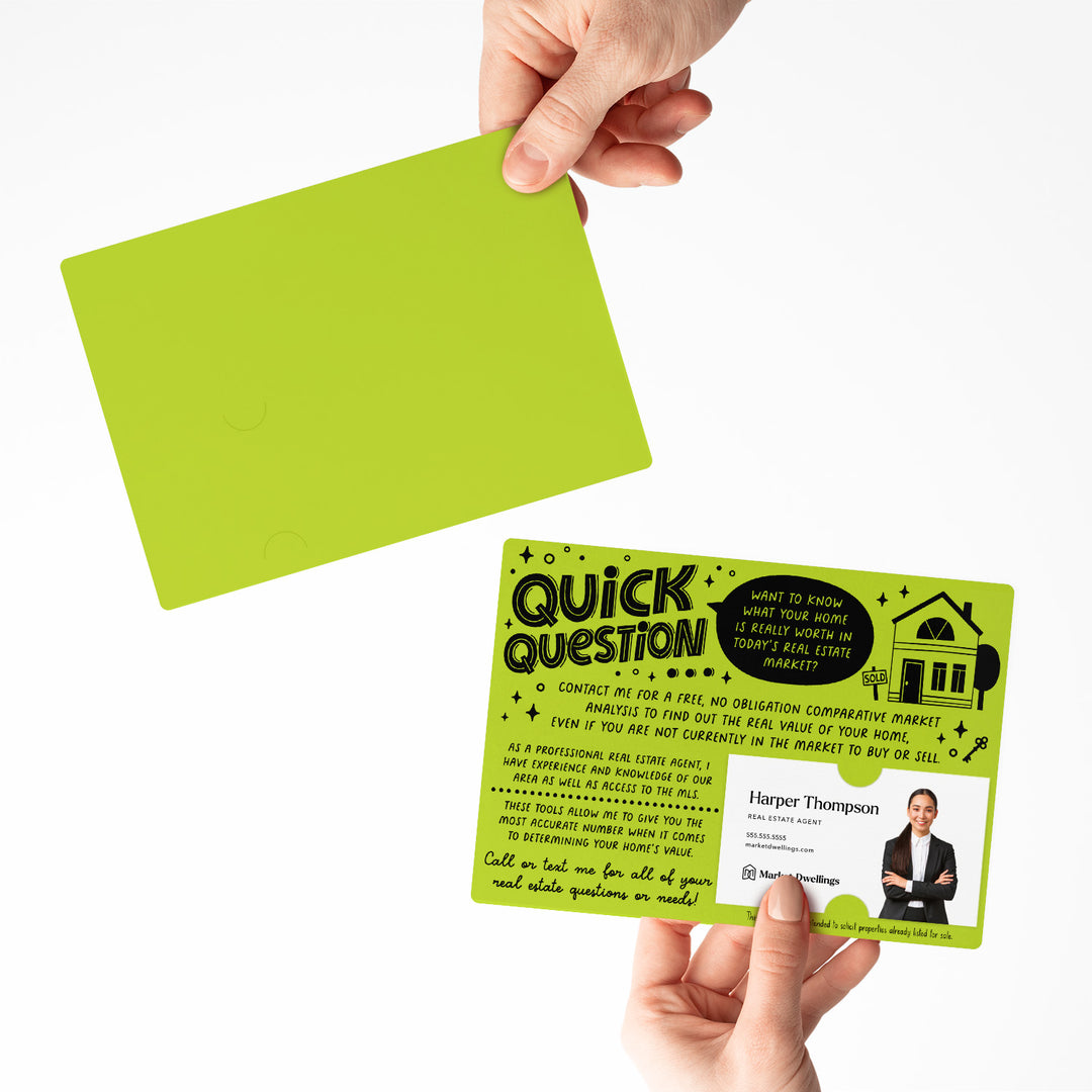 Quick Question Market Analysis Mailers for Real Estate Agents Mailers | Envelopes Included | M98-M003 Mailer Market Dwellings