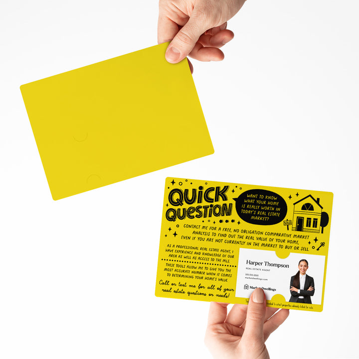 Quick Question Market Analysis Mailers for Real Estate Agents Mailers | Envelopes Included | M98-M003 Mailer Market Dwellings