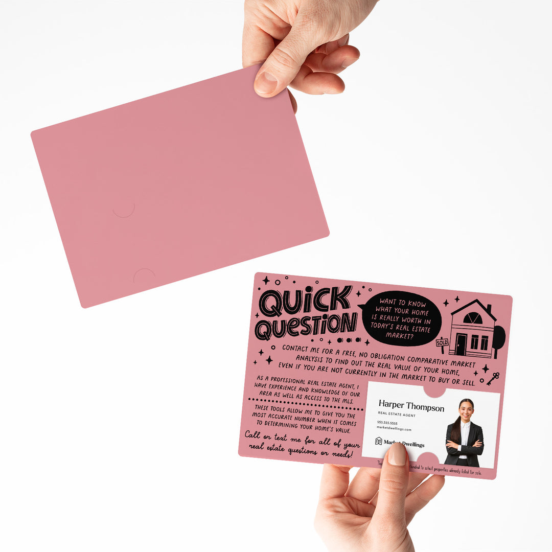 Quick Question Market Analysis Mailers for Real Estate Agents Mailers | Envelopes Included | M98-M003 Mailer Market Dwellings