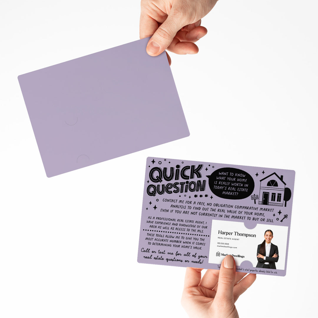 Quick Question Market Analysis Mailers for Real Estate Agents Mailers | Envelopes Included | M98-M003 Mailer Market Dwellings