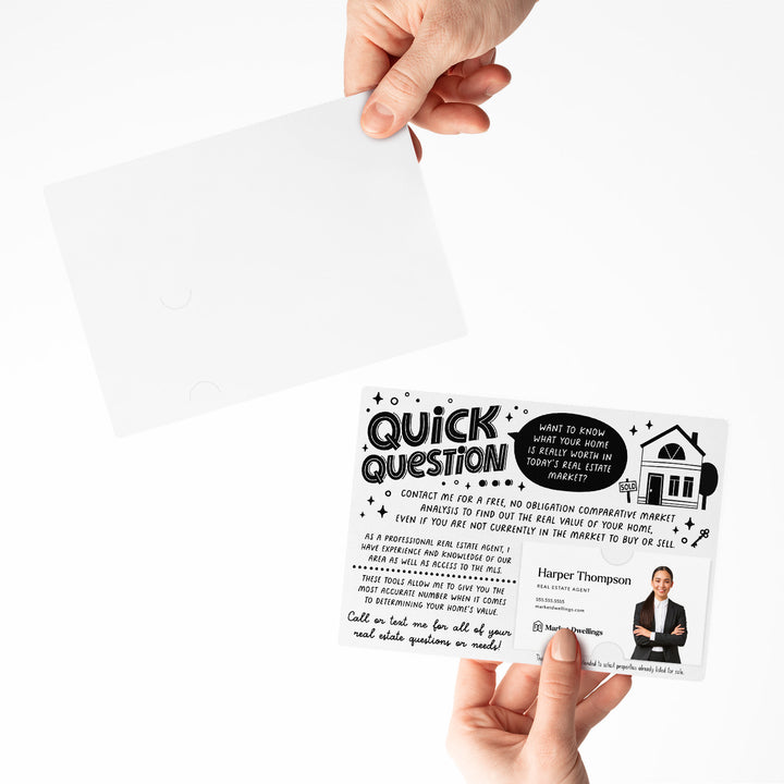 Quick Question Market Analysis Mailers for Real Estate Agents Mailers | Envelopes Included | M98-M003 Mailer Market Dwellings