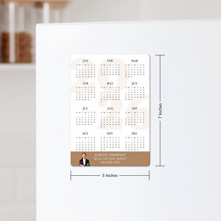 Customizable | 2026 Calendar Refrigerator Magnets Magnet Market Dwellings