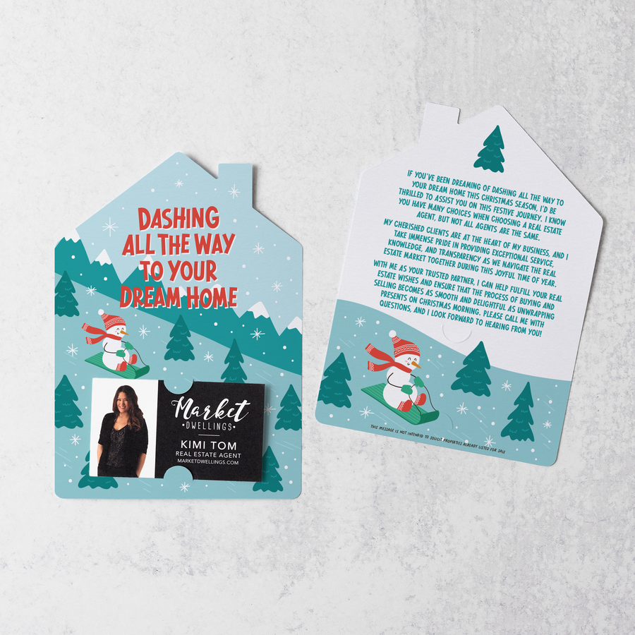 Set of Dashing All the Way to your Dream Home | Christmas Mailers | Envelopes Included | M231-M001 Mailer Market Dwellings   