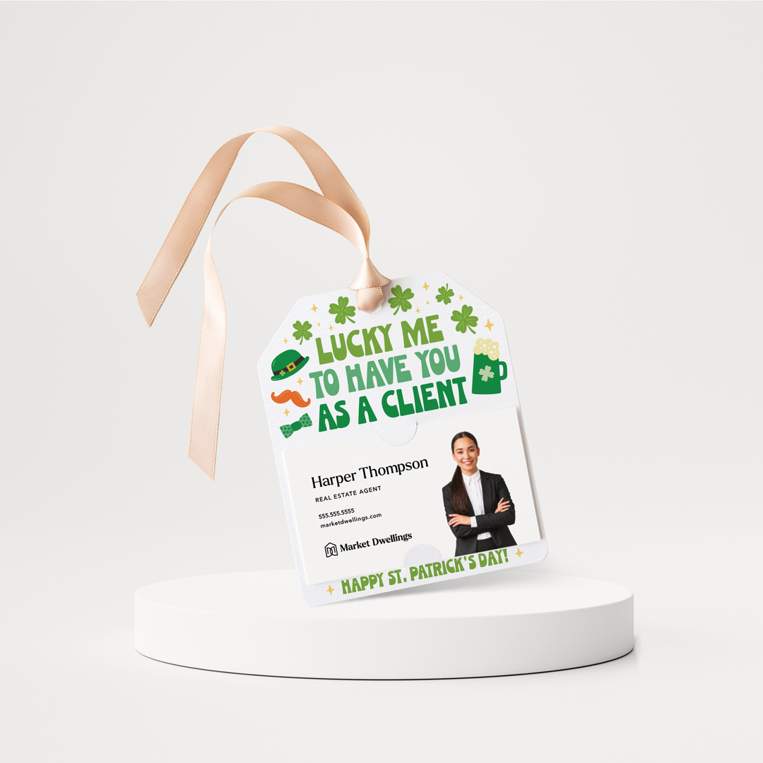Lucky Me To Have You As A Client | St. Patrick's Day Gift Tags | 258-GT001 Gift Tag Market Dwellings   