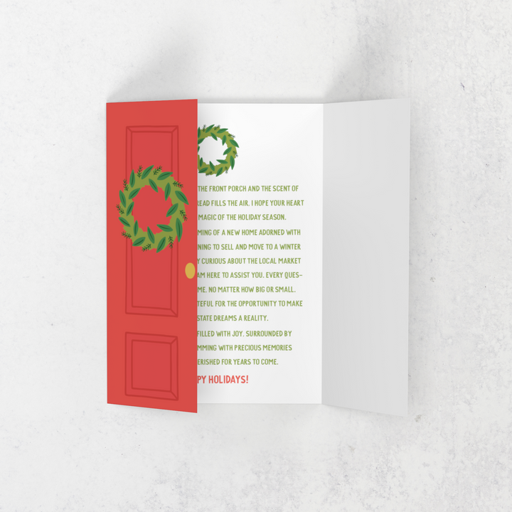 Customizable | Set of Happy Holidays Greeting Cards | Envelopes Included | 8-GC008