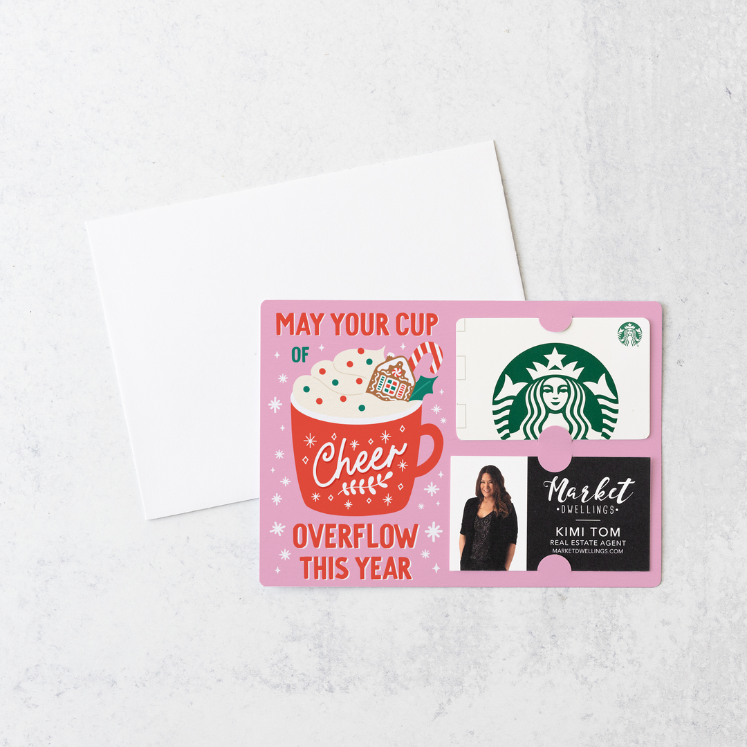 Set of May your cup of Cheer overflow this year | Christmas Mailers | Envelopes Included | M179-M008