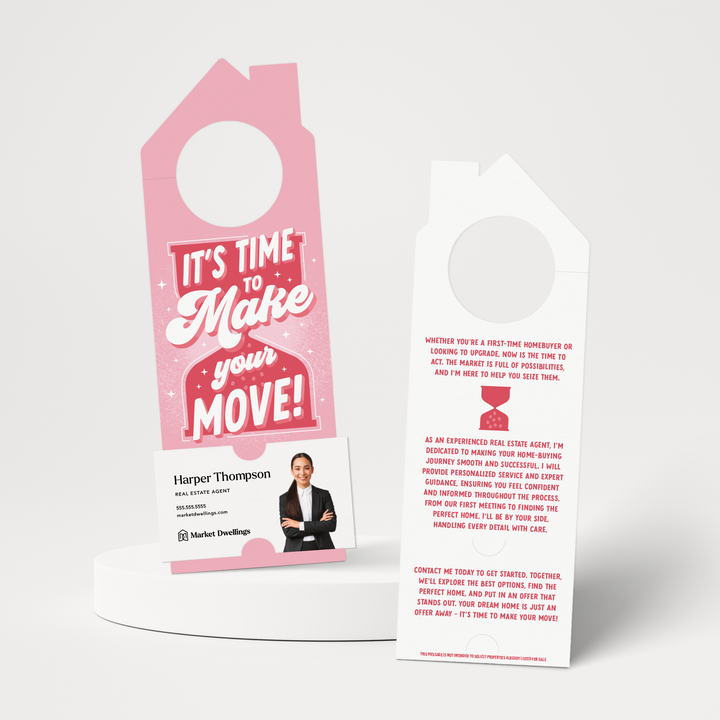 It’s Time To Make Your Move! | Door Hangers | 380-DH002 Door Hanger Market Dwellings   