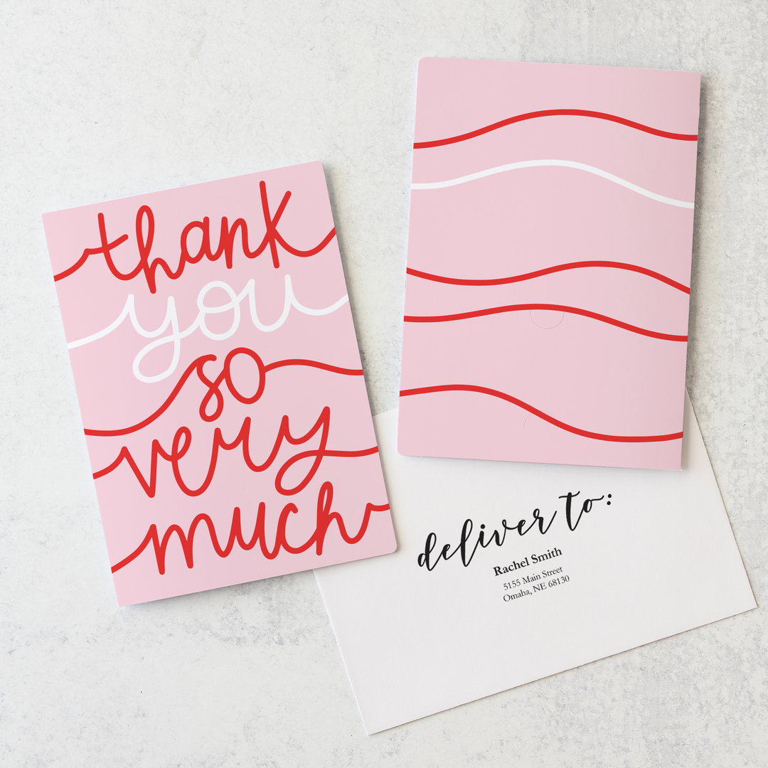 Set of Thank you so very much | Greeting Cards | Envelopes Included | 78-GC001 Greeting Card Market Dwellings   