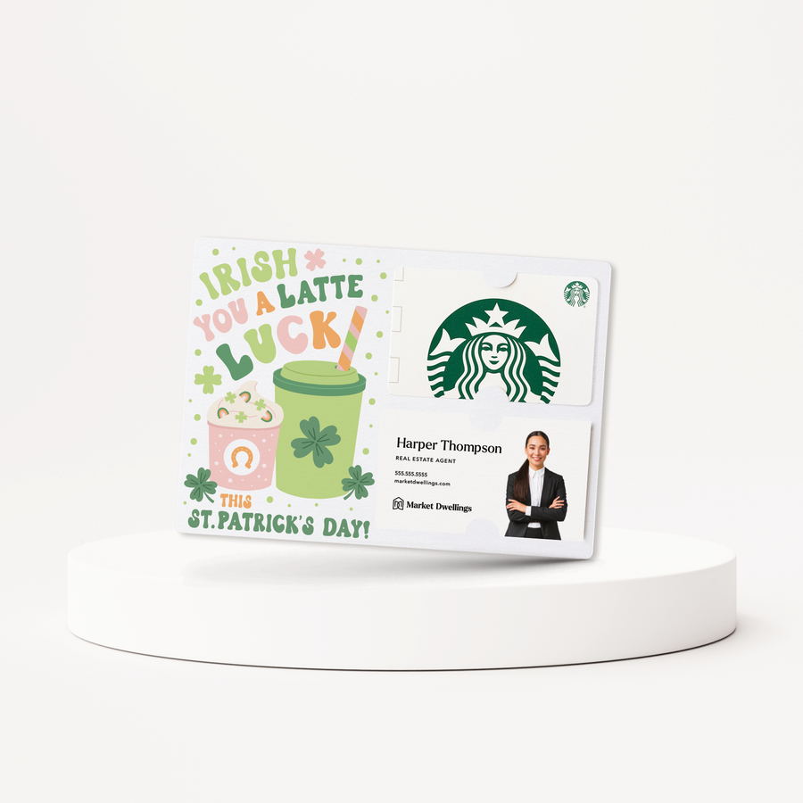 Set of Irish You A Latte Luck This St. Patrick's Day! | St. Patrick's Day Mailers | Envelopes Included | M193-M008 Mailer Market Dwellings   