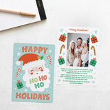 Happy Ho Ho Ho Holidays | Real Estate Notecards with Envelopes Mailer Market Dwellings