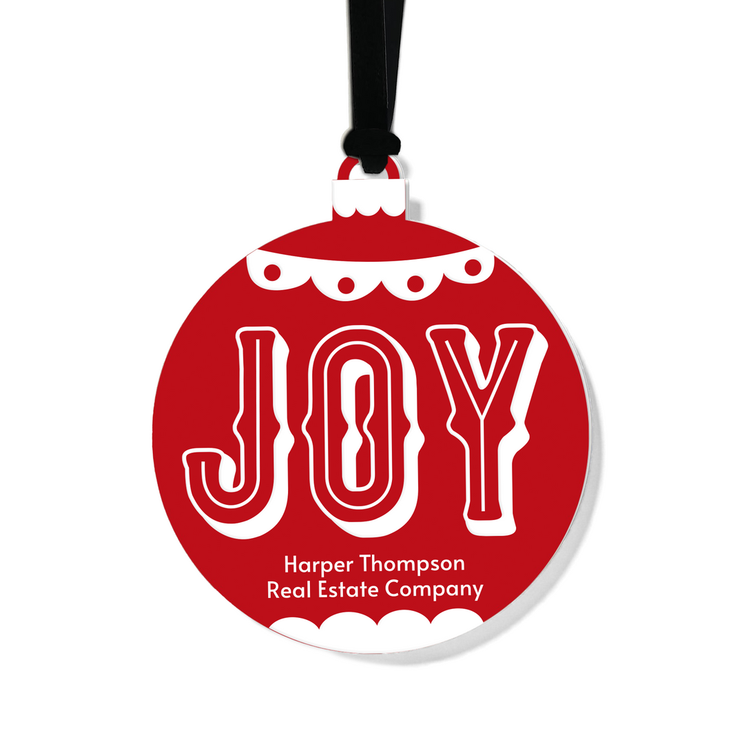 Customizable | Joy Holiday Ornament Ornament Market Dwellings RED BLACK