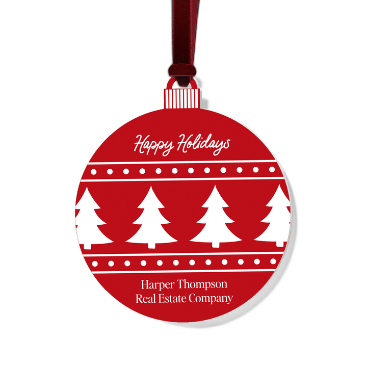 Customizable | Happy Holidays Ornament