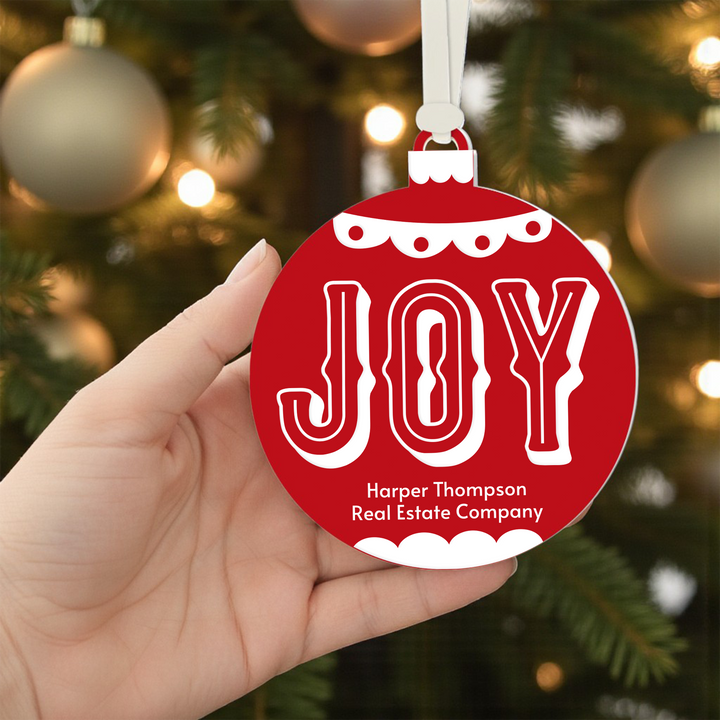 Customizable | Joy Holiday Ornament Ornament Market Dwellings